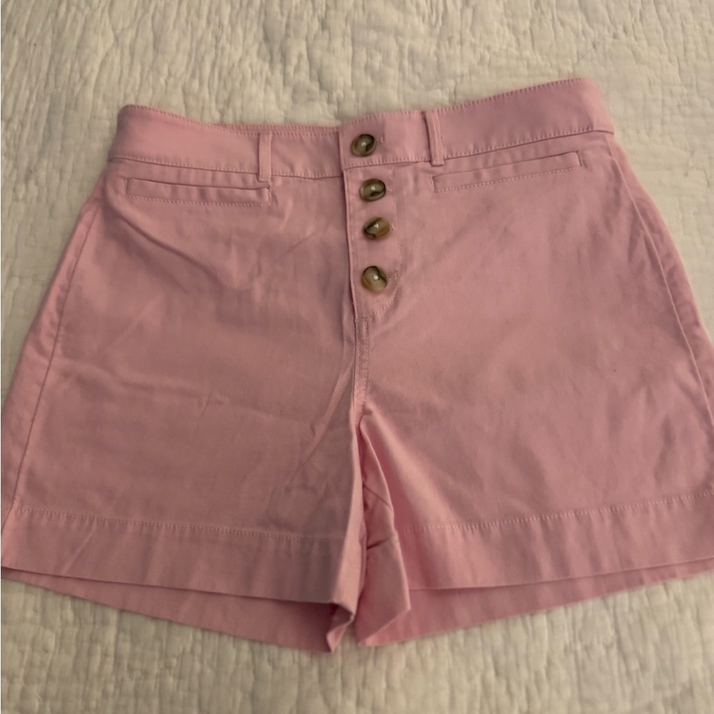 2 pair Loft shorts, size 6 EUC one pink with patch pockets & navy floral Riveria - Picture 2 of 16